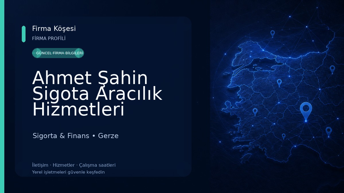 Ahmet Şahin Sigota Aracılık Hizmetleri Sigorta & Finans