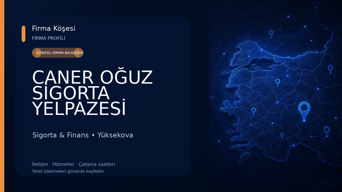 CANER OĞUZ SİGORTA YELPAZESİ Sigorta & Finans